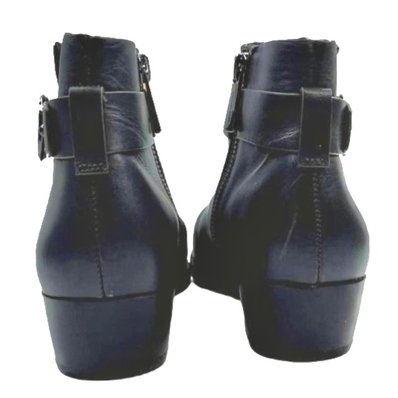 MICHAEL Michael Kors Harland Ankle Black leather Booties women’s size 6 - Picture 6 of 8